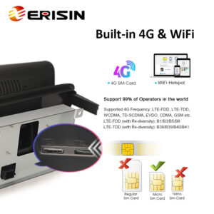 Erisin ES3675Q 10.25 Wireless Carplay Android 12 Car Stereo GPS SatNav For Audi Q5 WiFi 4G SIM TPMS DVR DAB+ IPS OEM Rad