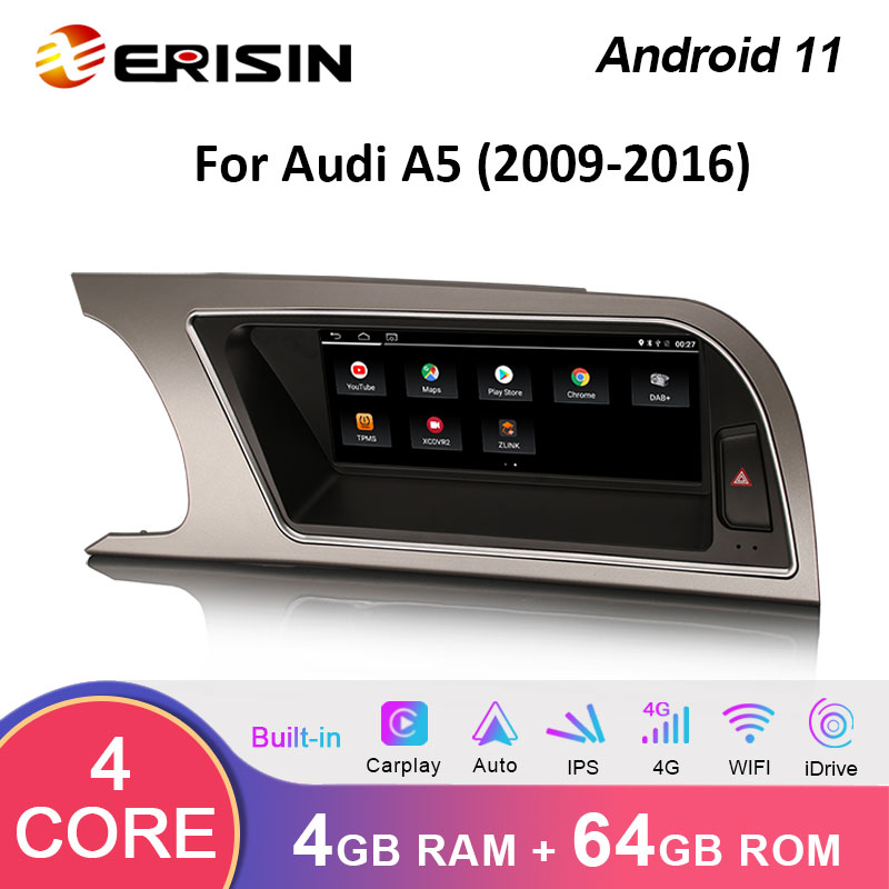 8-Core 4+64Go Android 12 Autoradio GPS IPS WiFi DAB+CarPlay Navi OBD for  Audi Q5