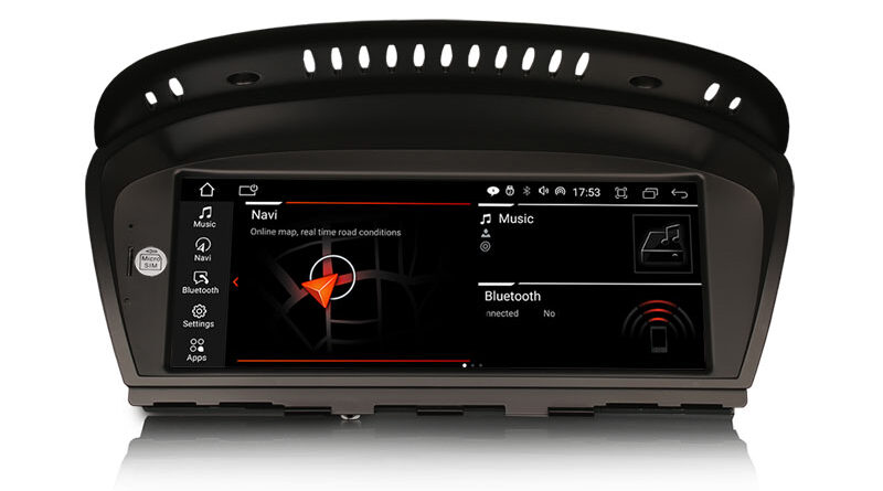 ES3260C 8.8″ Octa-Core IPS Android 14.0 OEM Radio GPS 4G SIM Wireless CarPlay Android Auto Car Stereo for BMW 3er E60 E6