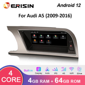 Erisin ES3615A 8.8″ HD IPS-Screen Android 12.0 Car Stereo For Audi A5 GPS WiFi 4G SIM Slot Wireless Apple CarPlay Androi