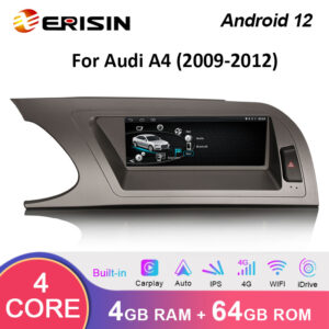 Erisin ES3604A 8.8 inch Android 12.0 Car Multimedia Player Built-in 4G WiFi CarPlay & Auto Radio GPS System For Audi A4 