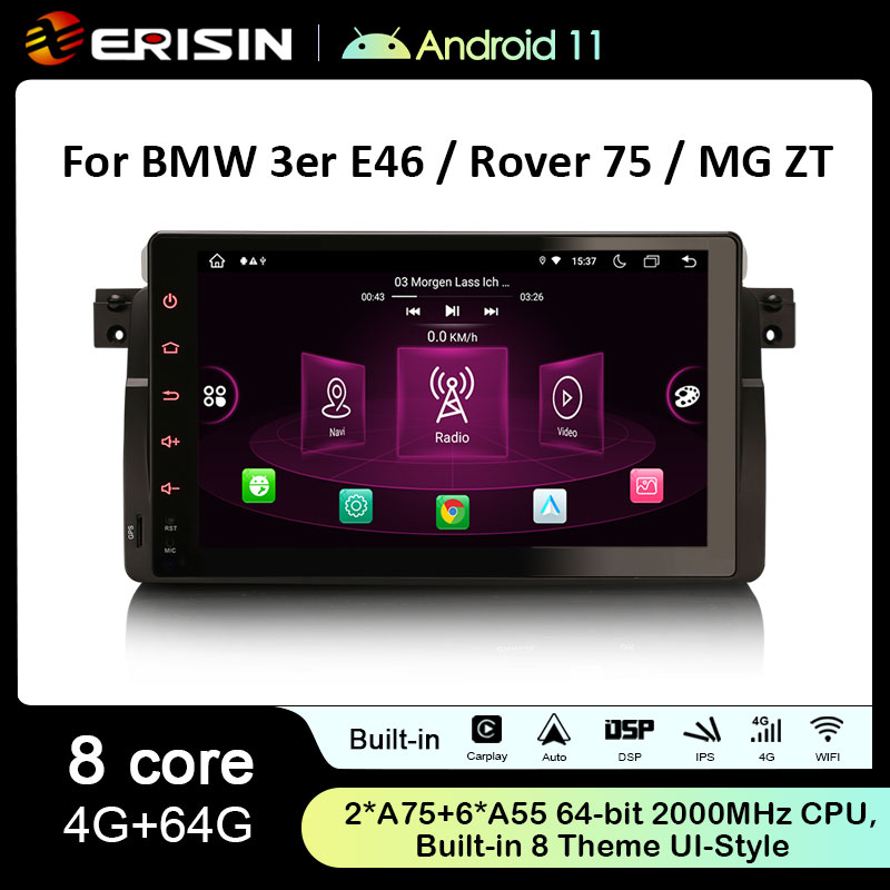 Autoradio Android 14 Pour BMW E46 / Rover 75 / MG ZT - Écran 8,8" IPS, 4G, WiFi, CarPlay, Android Auto, DAB+ - 11