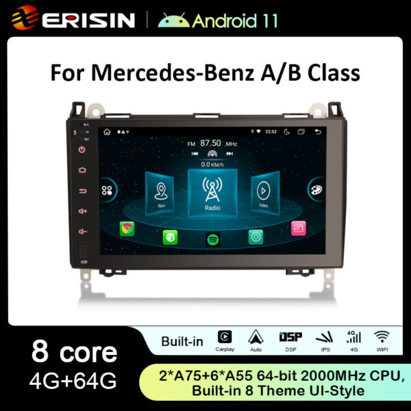 ES8992B 8 Core Android 11.0 DAB+ DSP Autoradio Wireless CarPlay 4G LTE OBD  GPS SWC For Mercedes Benz A/B Class Sprinter Viano Vito Crafter -  Erisinworldwide