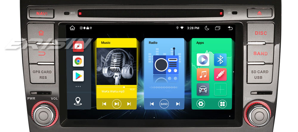 Erisin ES8971F 7″ IPS Screen 8 Core Android 14.0 Car DVD Player GPS 4G LTE DPS Wireless CarPlay Auto Radio For Fiat Brav