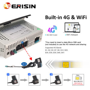 Erisin ES8974D 7″ IPS Screen 8 Core Android 14.0 Car Stereo For FIAT DUCATO CITROEN JUMPER PEUGEOT BOXE GPS 4G LTE DPS W