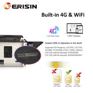 Erisin ES3674AH 10.25″ Android 12.0 Car Stereo GPS Radio For Audi A4/A5/B8/S4/S5 High Configuration Wireless Carplay Aut