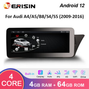 Erisin ES3674RH 10.25″ Right-Hand-Drive Android 12.0 Car Stereo For Audi A4/A5/B8/S4/S5 High Configuration Wireless Carp