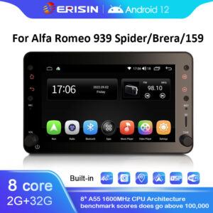 Erisin ES4120R 7" Android 14.0 Car Stereo GPS For Alfa Romeo Spider Brera 393 DSP Wireless Apple CarPlay Android Auto 4G SIM Slot Module
