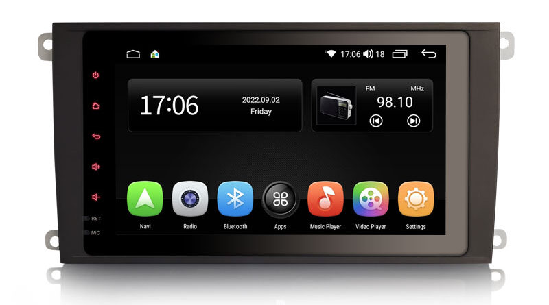 ES4114C 8″ Octa Core 8* A55 1600MHz CPU Android 14 Car Stereo GPS For Porsche Cayenne DSP Wireless Apple CarPlay and And