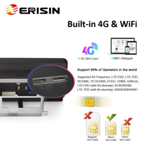 Erisin ES3674RH 10.25″ Right-Hand-Drive Android 12.0 Car Stereo For Audi A4/A5/B8/S4/S5 High Configuration Wireless Carp