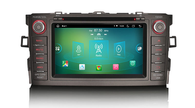 Erisin ES8904A 7″ IPS Android 14.0 Car DVD Player GPS For TOYOTA AURIS Stereo DSP 4G SIM Card Slot Wireless CarPlay Auto