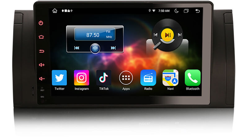 Erisin Android 14.0 Car Stereo BMW 5er E39 X5 E53 M5 Autoradio GPS Navi CarPlay DAB+ Android Auto BT5.0 DSP WLAN DVB-T2