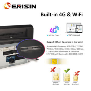 Erisin ES3675R Right-Hand-Drive Wireless Carplay Android 12 Car Stereo GPS SatNav For Audi Q5 WiFi 4G SIM TPMS DVR DAB+