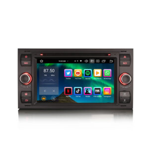Erisin ES8566FB 7" Black DSP Android 16.0 Autoradio DVD For Ford Fiesta Fusion Kuga Transit Galaxy Stereo Multimedia Wireless CarPlay Android Auto GPS