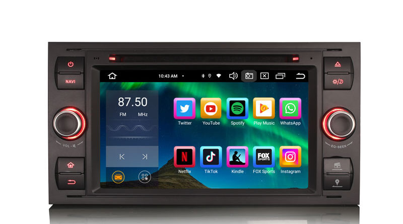 Erisin ES8566FB 7″ Black DSP Android 16.0 Autoradio DVD For Ford Fiesta Fusion Kuga Transit Galaxy Stereo Multimedia Wir