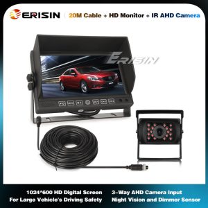 Erisin ES616 7" HD Monitor + IR AHD 1080P Camera For RV Bus Vans Trucks Caravan Motorhome Trailer