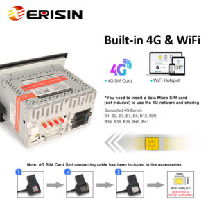 Erisin ES8571F 7″ IPS DSP Android 16.0 Car DVD Player For Fiat Bravo CarPlay Auto GPS Stereo BT5.1 4G Dual Band WiFi