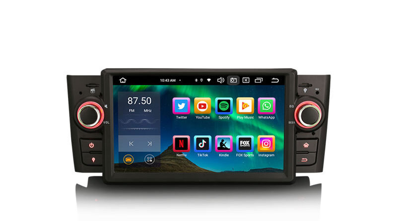 Erisin ES8523L 7″ IPS Android 16.0 Car Stereo For Fiat Punto Linea Radio GPS 4G SIM Slot WiFi DSP 64G Wireless CarPlay &