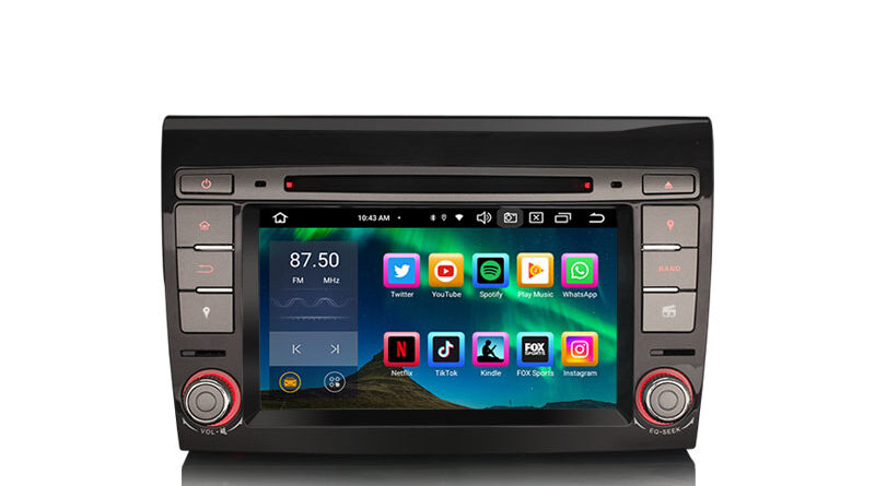 Erisin ES8571F 7″ IPS DSP Android 16.0 Car DVD Player For Fiat Bravo CarPlay Auto GPS Stereo BT5.1 4G Dual Band WiFi