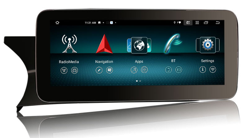 Erisin ES38C45L 10.25 IPS Android 14 Car Stereo GPS Navi For Mercedes-Benz C-Class W204 S204 NTG 4.5 System Carplay Auto