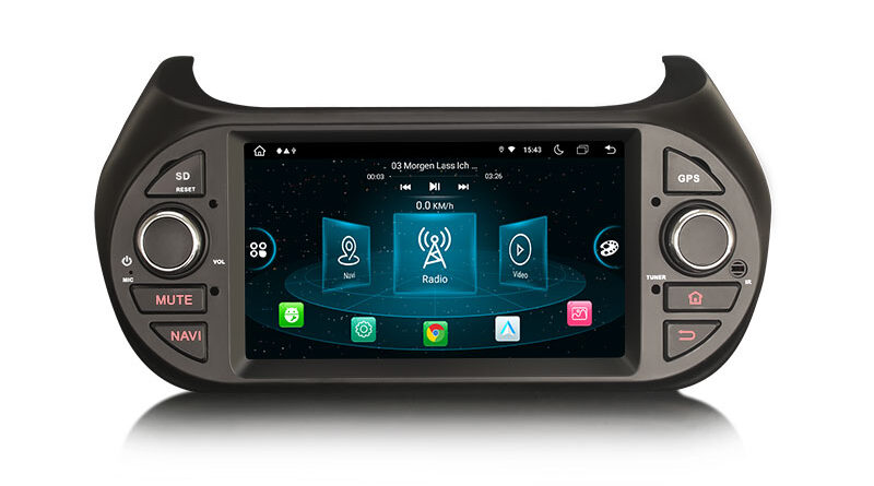 ES8975F 7″ IPS Android 14.0 Car Stereo GPS SatNav Radio For Fiat Citroen Nemo Fiorino Peugeot Bipper Qubo DSP 4G LTE Wir