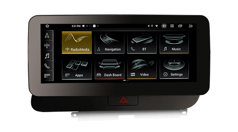 ES3875HR Right-Hand-Drive Android 14 Car Stereo Screen Upgrade For Audi Q5 (2009-2016) High Configuration 4G LTE Slot Du