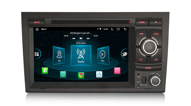 Erisin ES8938A 8-Core Android 14.0 Autoradio GPS Navi wireless CarPlay 4G WiFi BT5.0 Android Auto For Audi A4 S4 RS4 B9