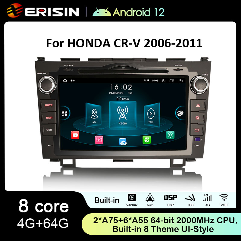 Erisin 8-Core 4+64GB Android 12 Autoradio Navigatore per per Toyota
