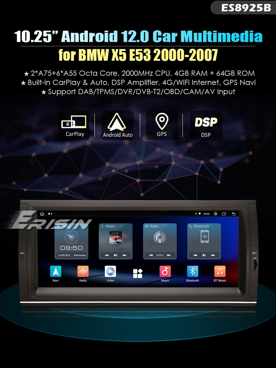 Erisin 5167 7 Android 10.0 Autoradio for BMW 3 Series E90 E91 E92