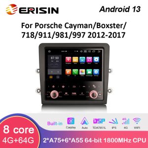 Erisin ES8559C 7" IPS Android 13.0 Car Multimedia Wireless CarPlay Android Auto Radio For Porsche Cayman/Boxster/718/911/981/997 GPS DSP 4G SIM Card
