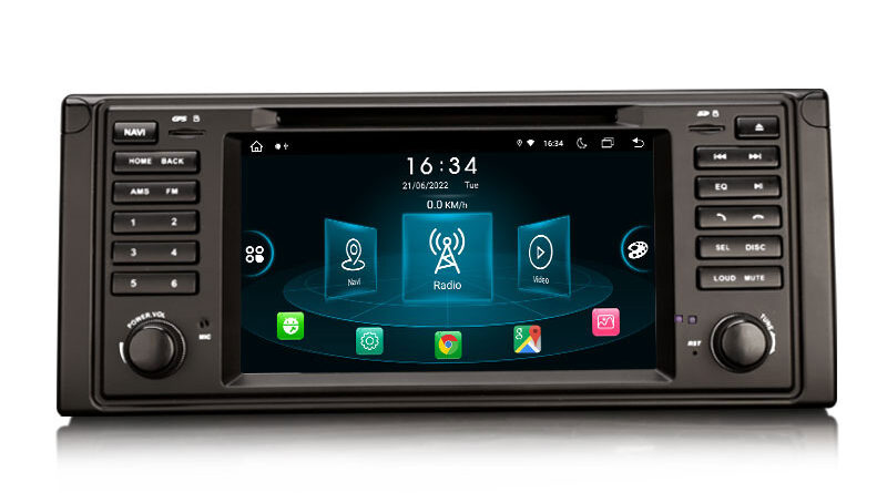 Erisin ES8939B 7″ Android 14.0 Car Multimedia System CarPlay Autoradio BMW E39 E53 M5 Auto GPS TPMS DVR DAB+ DSP IPS Can
