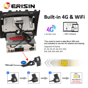 Erisin ES8936M 7″ Android 14.0 Car Stereo For Renault Megane II Radio CarPlay Android Auto 4G BT5.0 IPS DSP GPS Canbus S