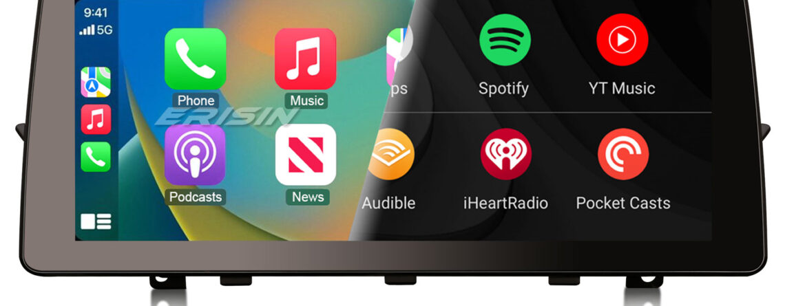 Erisin ES4684I 8G+128G IPS Android 14.0 Car Stereo For BMW X1 E84 CIC System Car Multimedia Player Screen Upgrade GPS Wi