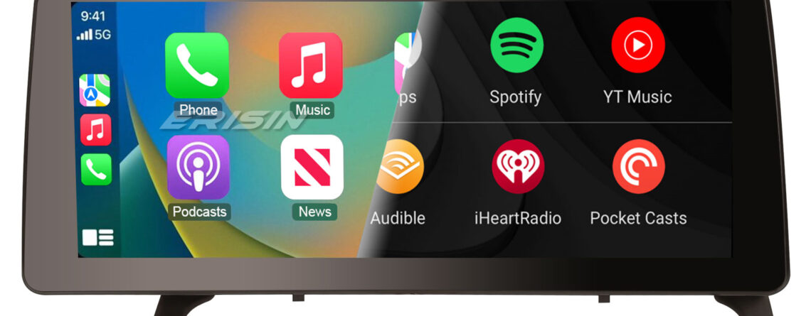 Erisin ES4670IL Android 14.0 Car Multimedia Screen Upgrade GPS For BMW X5 E70 BMW X6 E71 CIC Head Unit Carplay Auto SWC