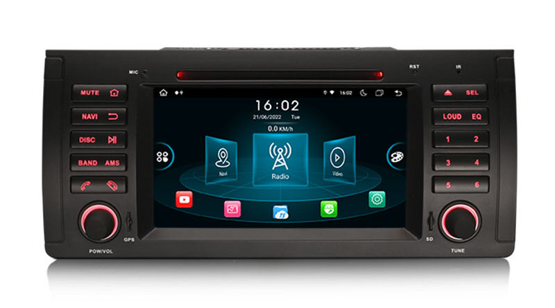 Erisin ES8953B 7″ BMW X5 E53 Android 14.0 Car Stereo CarPlay & Auto Radio GPS 4G DAB+ DSP Canbus BT5.0 IPS Screen