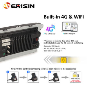 Erisin ES8891V 8-Core Android 14.0 Autoradio DAB+ Navi For VW Passat CC Golf 5/6 Tiguan T5 Jetta Skoda SEAT CarPlay Auto