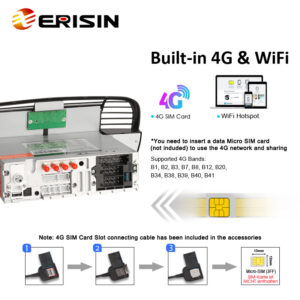 Erisin ES8550FB IPS Android 16.0 Car Multimedia Player For Fiat 500/500C/500S 500E GPS DSP 4G Wireless CarPlay Android A