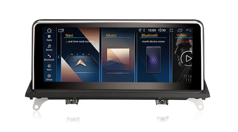 Erisin ES3370I 10.25 HD 2K IPS Android 14 Car Stereo for BMW X5 E70 X6 E71 CIC GPS Satnav Bluetooth 5.0 CarPlay Android