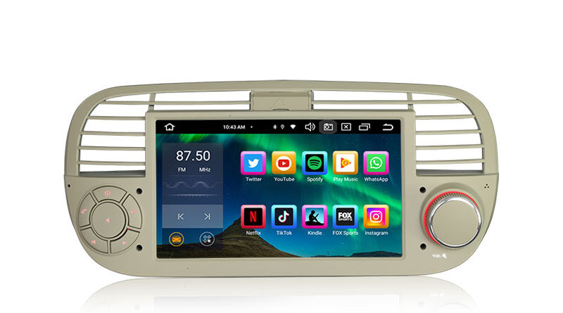 Erisin ES8550FW 7″ Android 16.0 IPS Autoradio GPS For Fiat 500/500C/500S 500E Stereo SWC DTV DSP Bluetooth 4G Wireless C