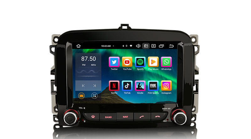 Erisin ES8554L 7″ Android 16.0 Car Multimedia For Fiat 500L Stereo Wireless CarPlay Auto Radio Bluetooth 4G SIM Card SWC