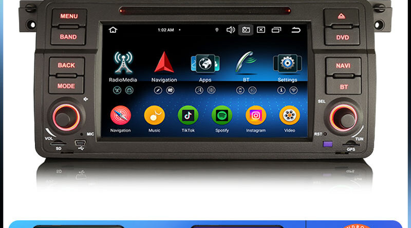 Erisin ES6746B Android 14.0 Car DVD GPS Navi For BMW E46 M3 Stereo Wireless CarPlay Auto Radio DSP 4G LTE BT5.0 Multimed