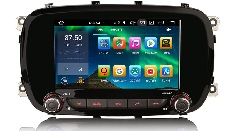 Erisin ES8555X 7″ Android 16.0 Car Stereo For Fiat 500X GPS SatNav Radio SWC DTV DSP 4G LTE Wireless CarPlay Auto Blueto