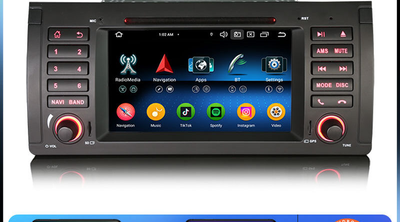 Erisin ES6753B Android 14.0 Car Multimedia System For BMW X5 E53 DVD Stereo Wireless CarPlay Auto Radio GPS DSP 4G LTE B