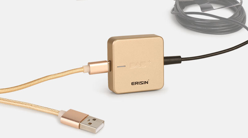 Erisin ES364N DAB+ Box amplified digital radio antenna for Android 6.0 to Android 13 Autoradios