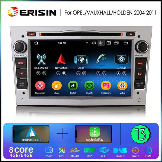 Autoradio Android 12 Pour Audi A4 A5 B8 - Écran 10.25" IPS - 4Go RAM 64Go ROM - CarPlay Sans Fil + Android Auto - GPS