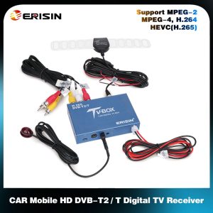 Erisin ES336 Car Mobile HD DVB-T2/T Digital TV Receiver Support MPEG-2, MPEG-4, H.264, HEVC(H.265) USB 2.0 Remote Control