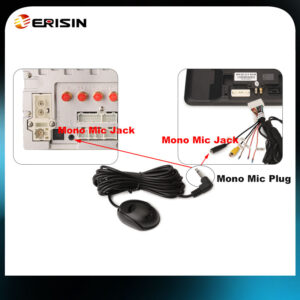 Erisin ES009 Mini Extemal Microphone 3.5mm DC Plug with Clip For Car Multimedia BT-Calls or PC/Laptop Recording