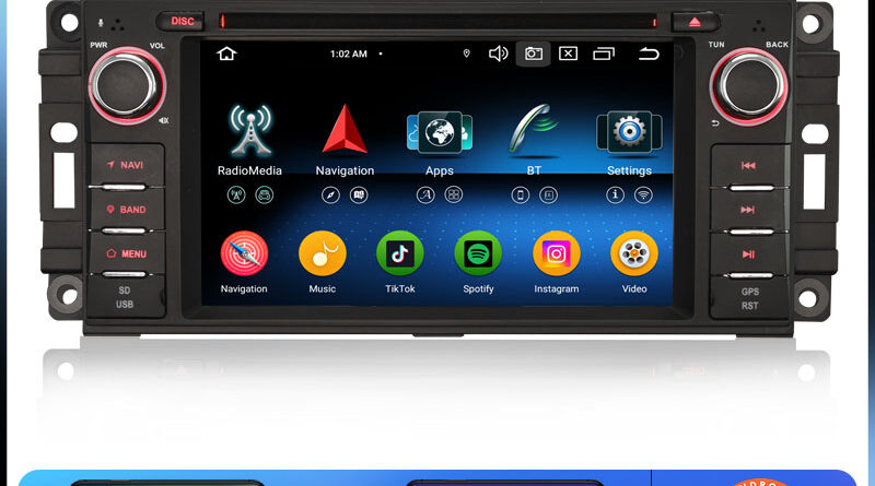 Erisin ES6762J 64G Android 14.0 Car Stereo DSP CarPlay & Auto GPS TPMS DAB+ 4G for Jeep Compass Wrangler Commander Dodge