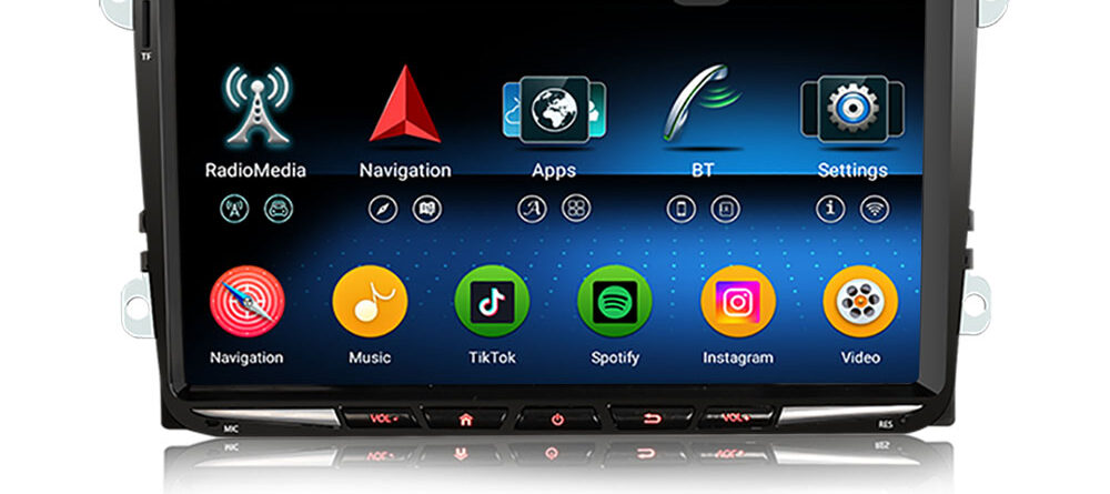 Erisin ES5791V HD Android 14.0 Car Stereo For VW Golf Plus Jetta V Bora EOS Seat Alhambra Skoda Superb GPS Sat CarPlay A