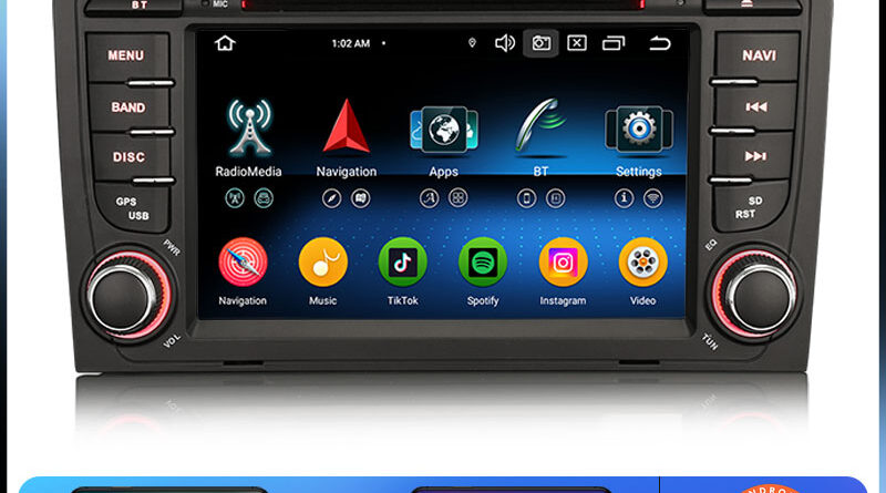 Erisin ES6773A IPS Android 14.0 Autoradio GPS Wireless CarPlay Auto Car DVD For AUDI A3 S3 RS3 RNSE-PU Stereo BT5.0 SWC